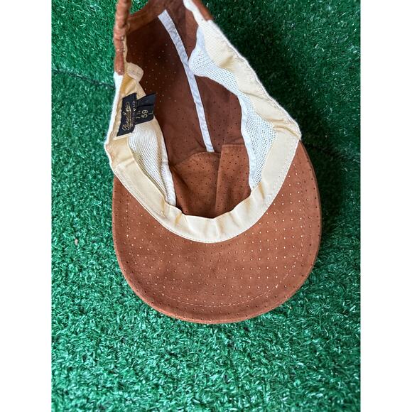 Borsalino Leather Hat 5 Panel Made In Italy Size Large Rare main image 4
